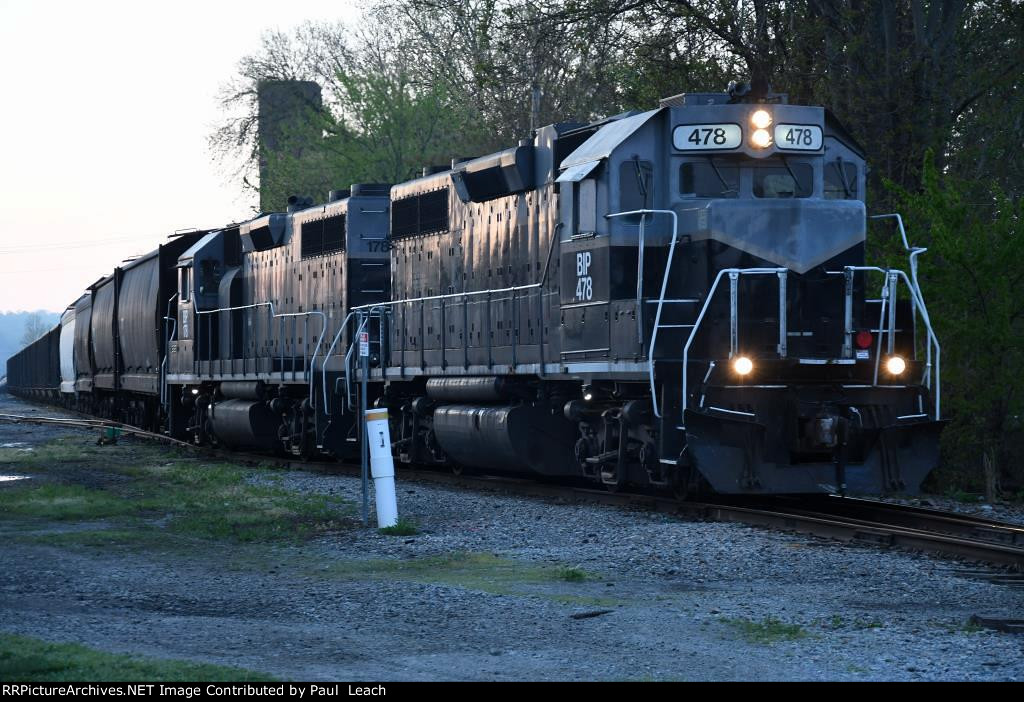 Heading west out of the yard at dawn